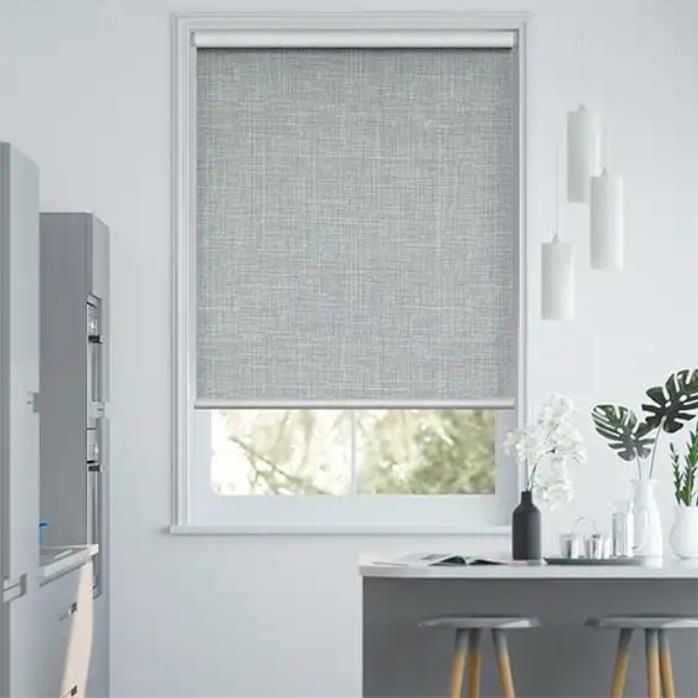 Electric Roll up Screen Curtain Customized Blackout Electric Window Blinds with Motor