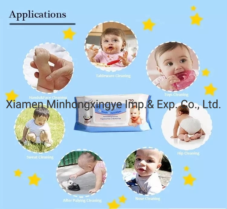 100% Bamboo Fiber Biodegradable Wholesale Organic Antibacterial Baby Wipes