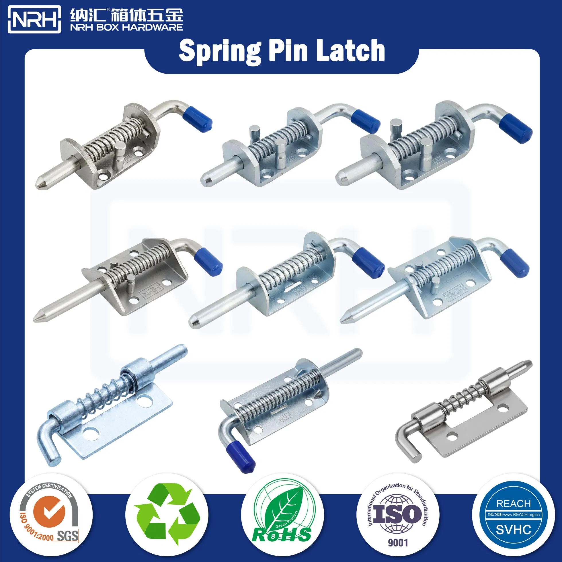 Nrh R7954 Zinc Plated Sliding Bolt Latch for Storage Boxes with SGS