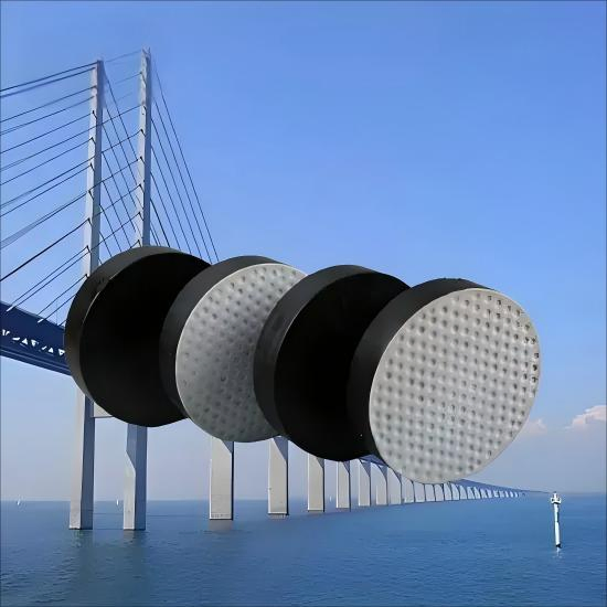 Natural Rubber Bridge Bearing Pad Laminated Elastomeric Bearing for Highway Bridge Prestressed Concrete Structure
