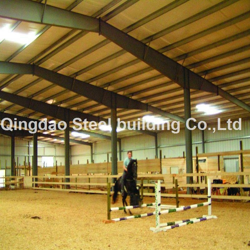 Prefabricated Steel Structure Indoor Horse Riding Hall / Horse Riding Arena Construction Building