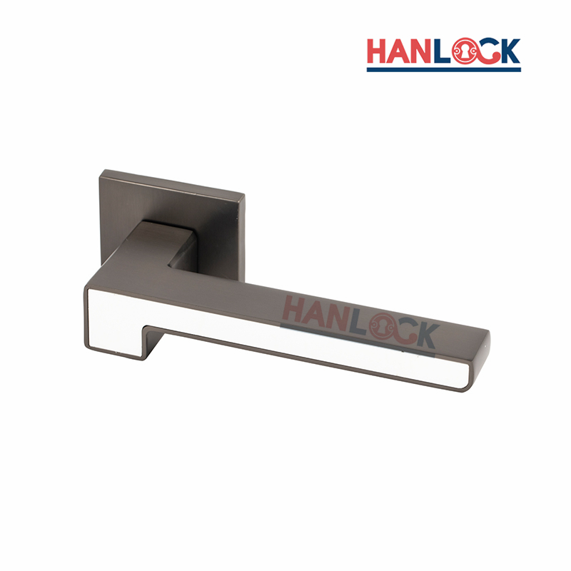 Anti-Corrosion Bright Silver/Black/White Optional Wood Door Hardware Aluminum Alloy Door Lever Handle