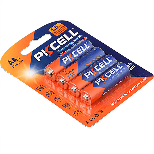 Pkcell Brand High-Performance AA Lr6 1.5V Alkaline Battery for Toys