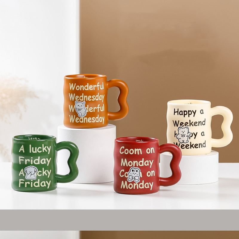 Ceramic Cute Creative Cartoon Home Round Mug