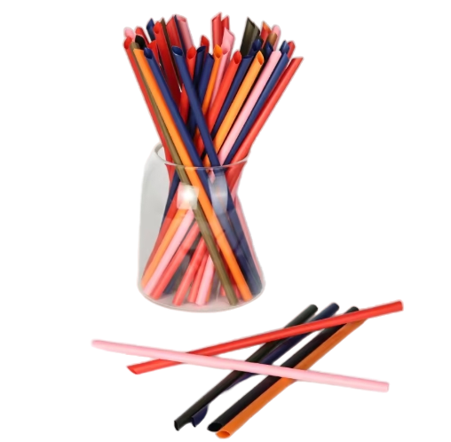 Custom Colorful Wide Individually Wrapped Disposable Boba Drinking Plastic Straws