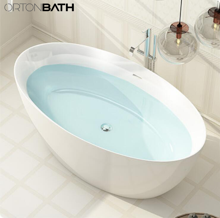 Акриловая ванна Ortonbath овальная черная с гидромассажем