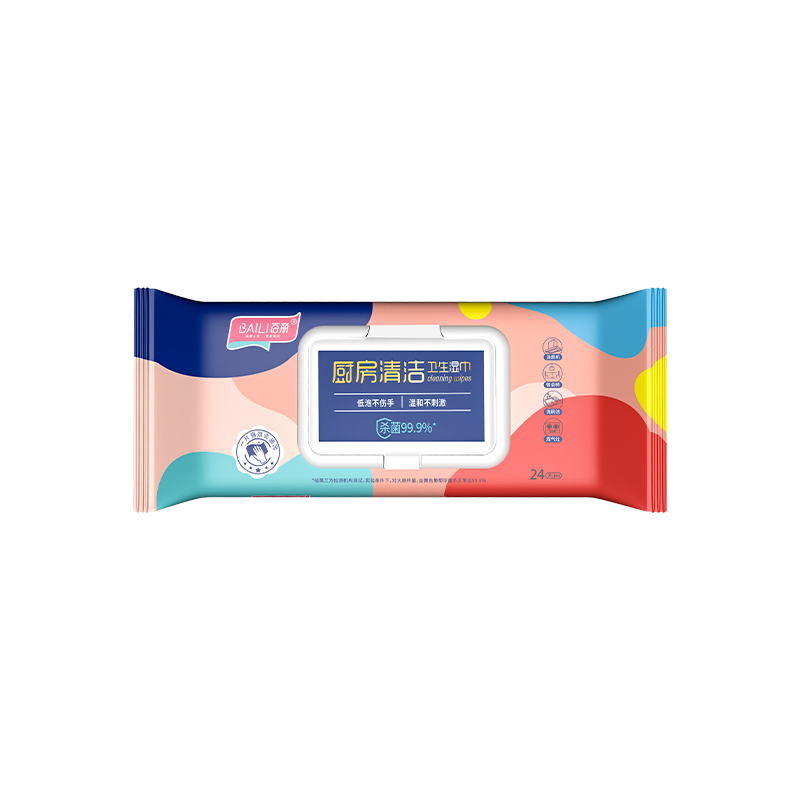 Disposable Powerful Oil Removal Kitchen Cleaning Wet Wipes for Stain Removing Disposable Cleaning Wet Wipe