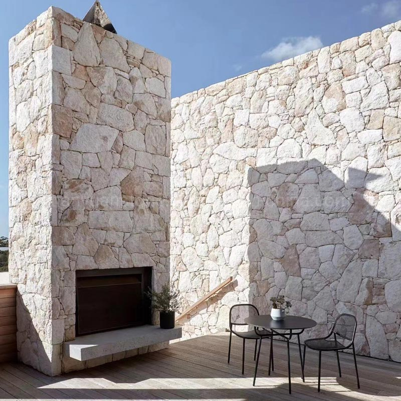 Natural Limestone Castle Wall Cladding Stone