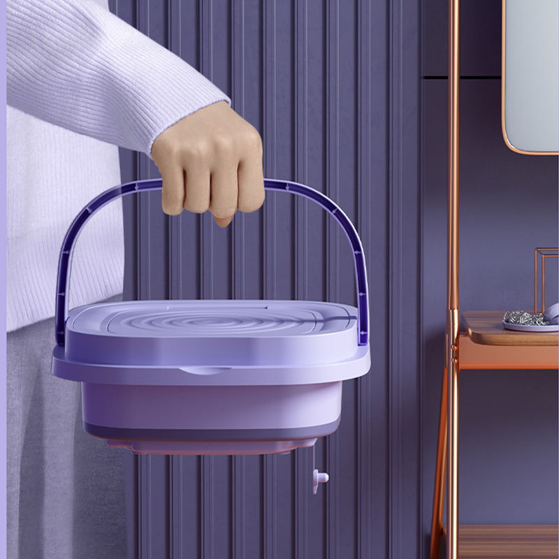 Household Small Folding Portable Washing Machine Student Dormitory Underwear Socks Mini Washing Machine Portable Laundry Bucket