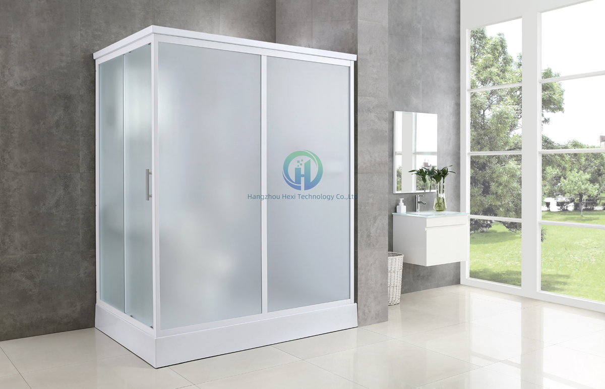 White Prefab Bathroom Toilet with Luxury Sanitary Ware All in One Bathroom