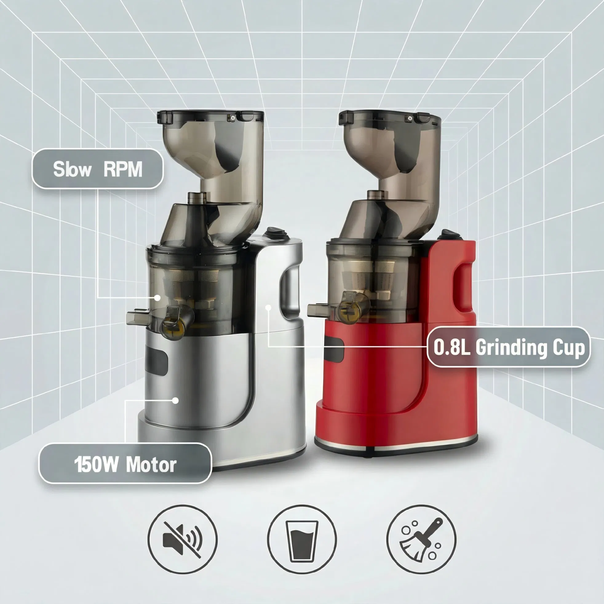 Efficient Slow Juicer for Fruits & Vegetables with Low-Speed Masticating Technology