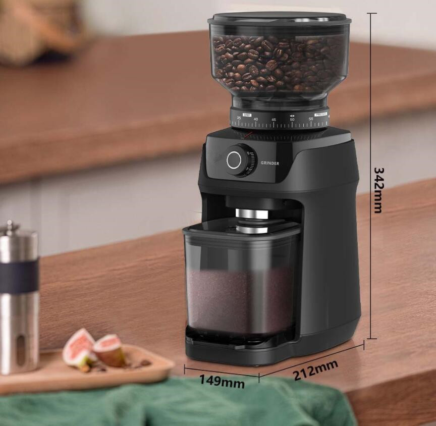 Household 65-Speed Adjustable Coarseness and Fineness Timed Electric Coffee Grinder