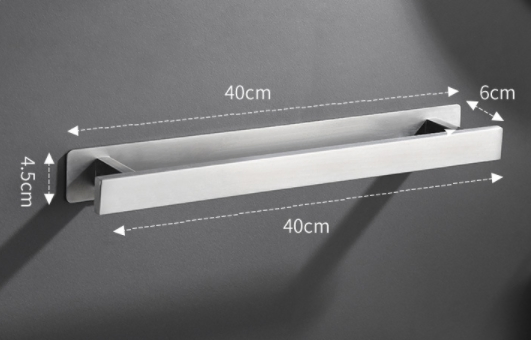 No Drill Wall-Mounted 304 Stainless Steel Bathroom Towel Rack