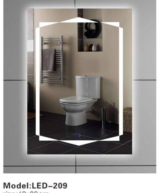 New Spots Design OEM ODM Customized Crystal Frameless Hotel Room Wall Dressing Bathroom Styling Triangle LED Backlit Lamp Illuminate Decoration Smart Mirror