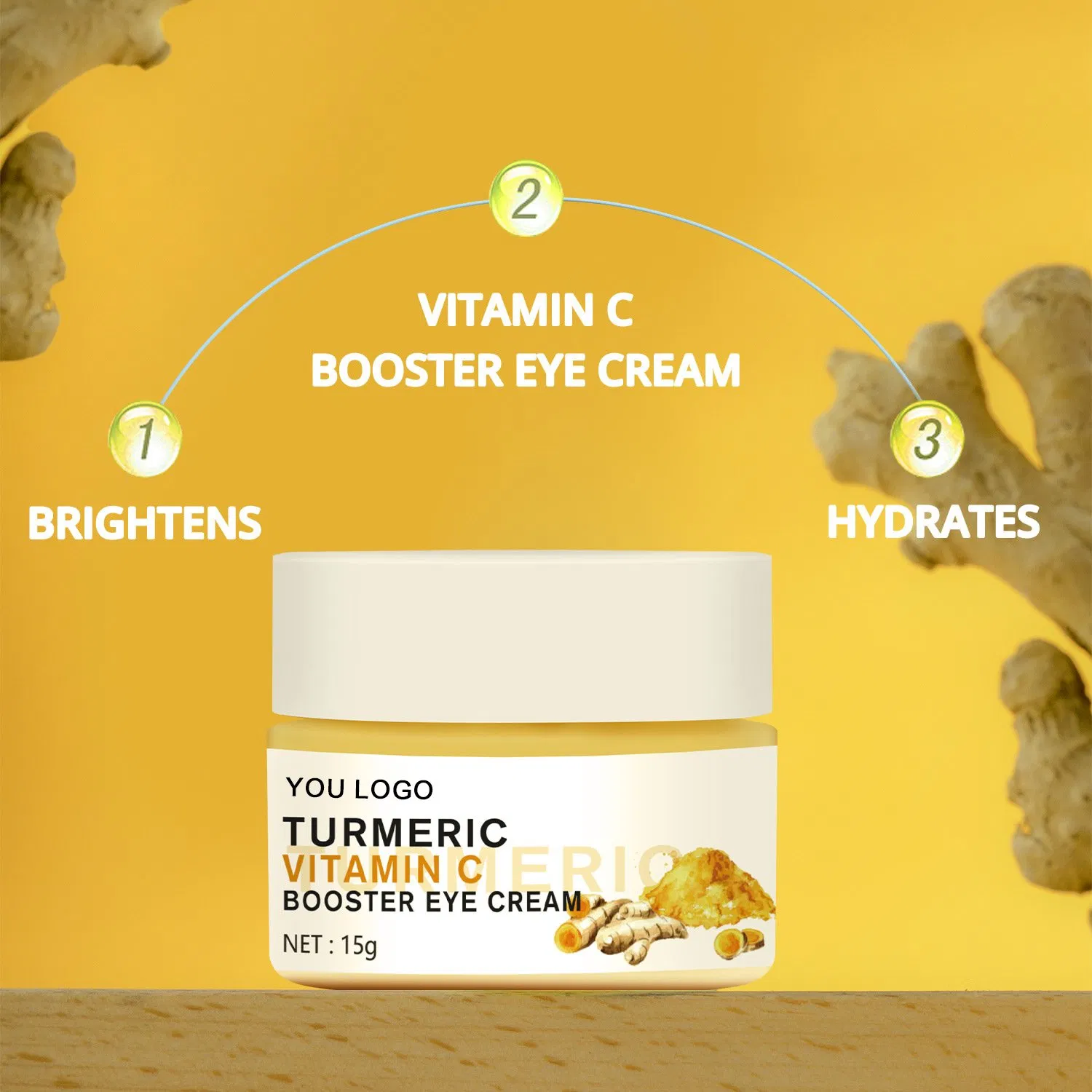 Beauty Cosmetics Skin Care Anti Aging Vitamin C Turmeric Booster Eye Cream