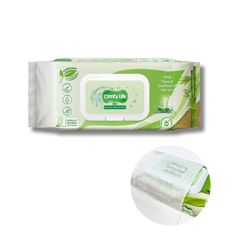 Disposable Plant-Based Cleaning Wipes with Natural Bamboo Large Sheet Wipes