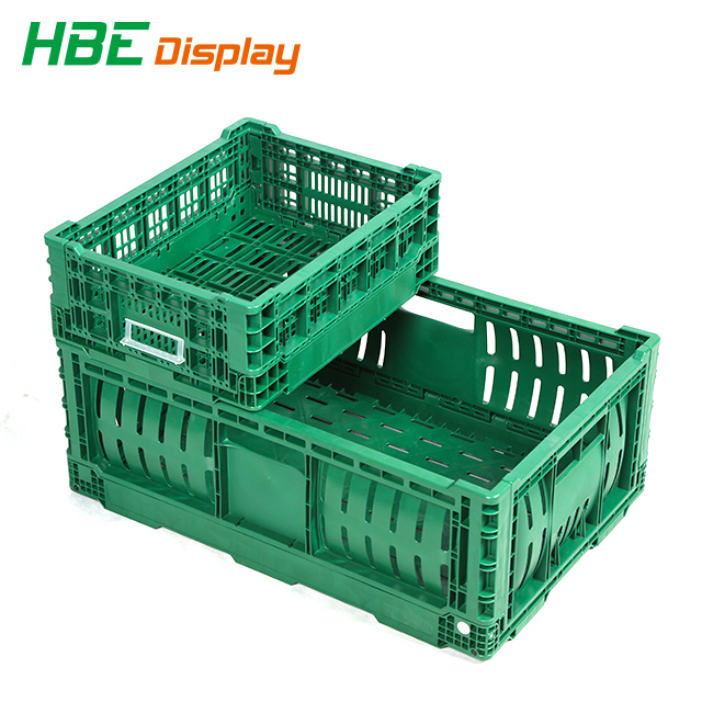 Convenience Stackable Collapsible Vegetable Fruit Foldable Storage Plastic Crate