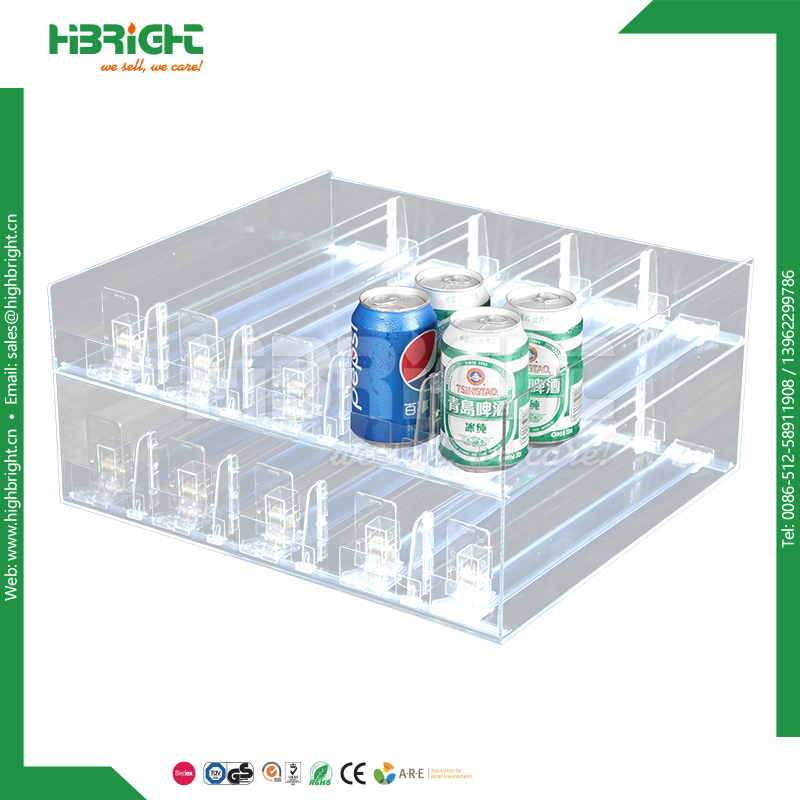 Supermarket Cigarette Bottle Drink Pusher System Plastic Display Shelf Divider for Sale