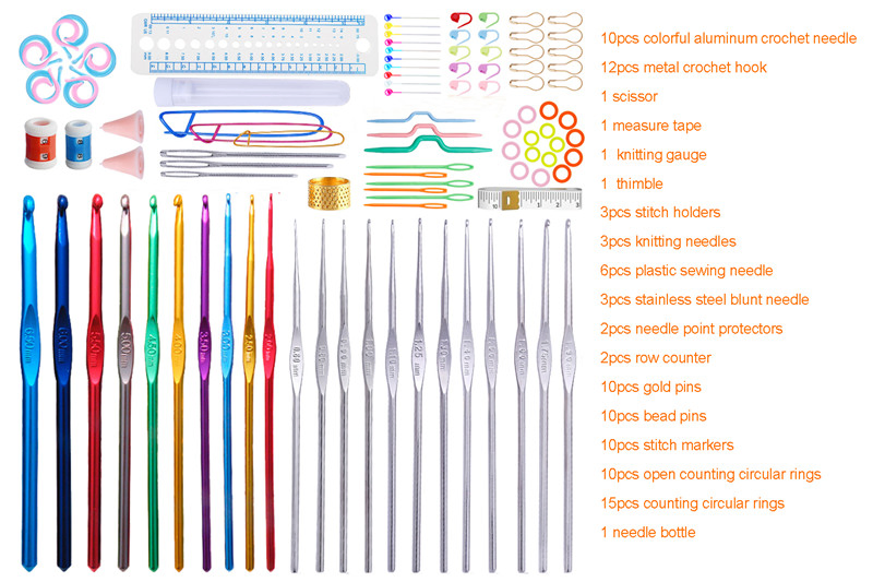 Набор для вязания крючком 100 предметов DIY