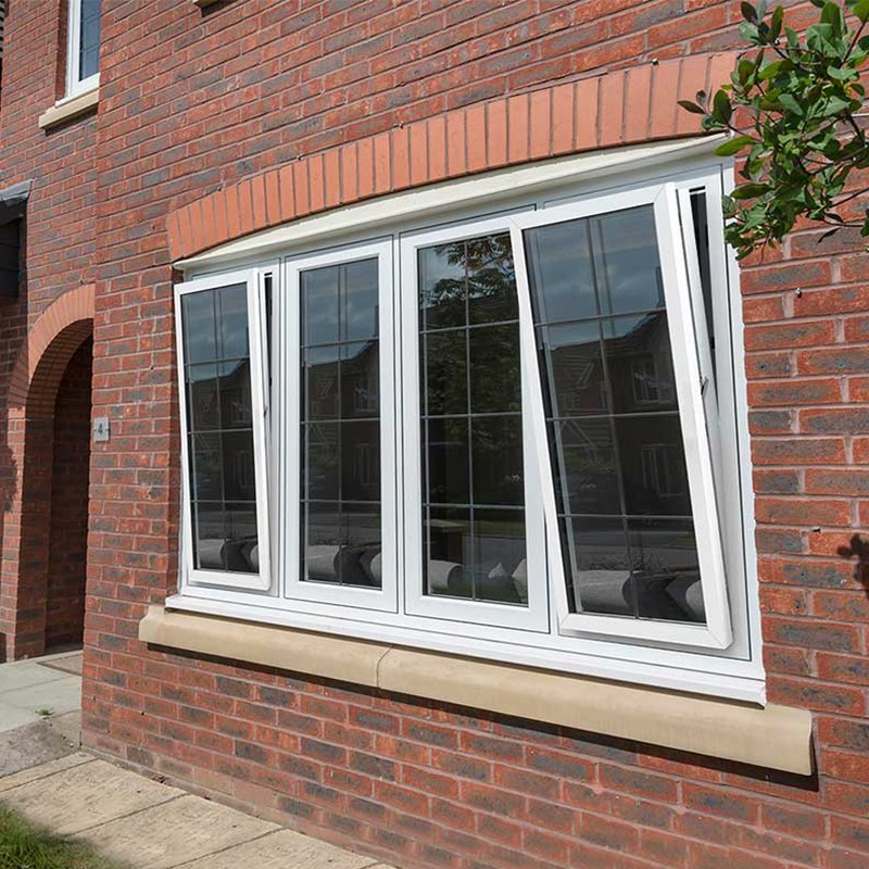PVC Glass Sliding Windows Vinyl Windows UPVC Modern Double Glazed Sliding Windows