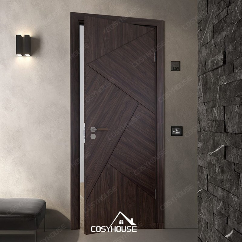 Fireproof Oak Wooden Entry Door with 60-Min Fire Rating for Apartment & Commercial Use
