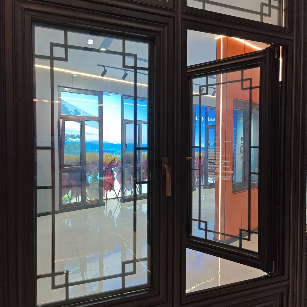 Customizable Antique Window with Hardwood Details and Modern Aluminum Reinforced Structure