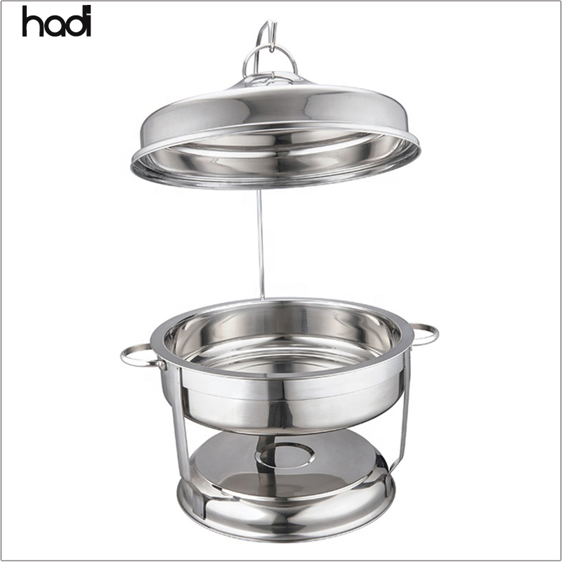 Catering Supplies Food Arabian Food Warmer Square Gold Buffet Stove Stainless Steel Buffet Chafing Dishes Hanging Lid Cheffing Dishes for Catering