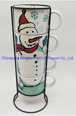 Керамическая кружка с новогодним принтом