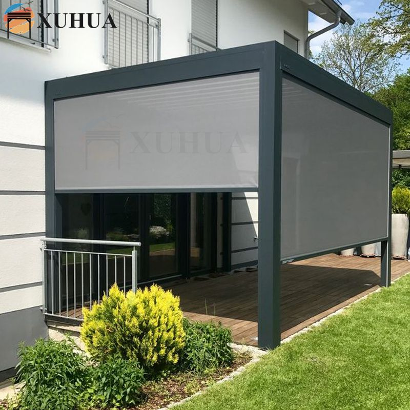 Xuhua Motorized Zipper Screen Waterproof Fireproof Window Shades Outdoor Blinds for Project