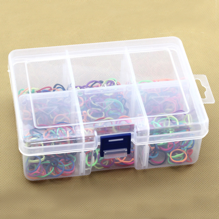 Прозрачный пластиковый органайзер с 6 отделениями и перегородками