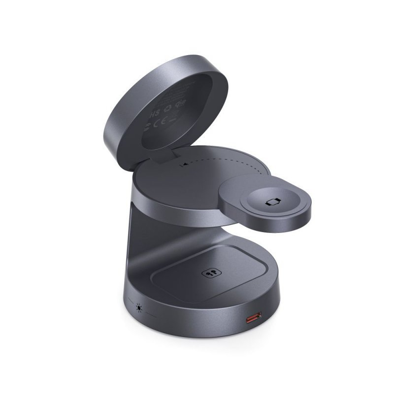 Магнитная зарядная станция Qi2 3 в 1, 15 Вт