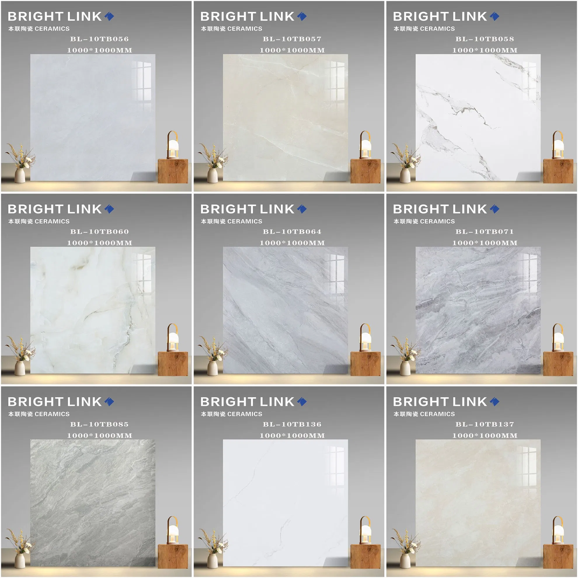 Deluxe Design 1000*1000mm Polish Glazed Porcelain Floor Tile