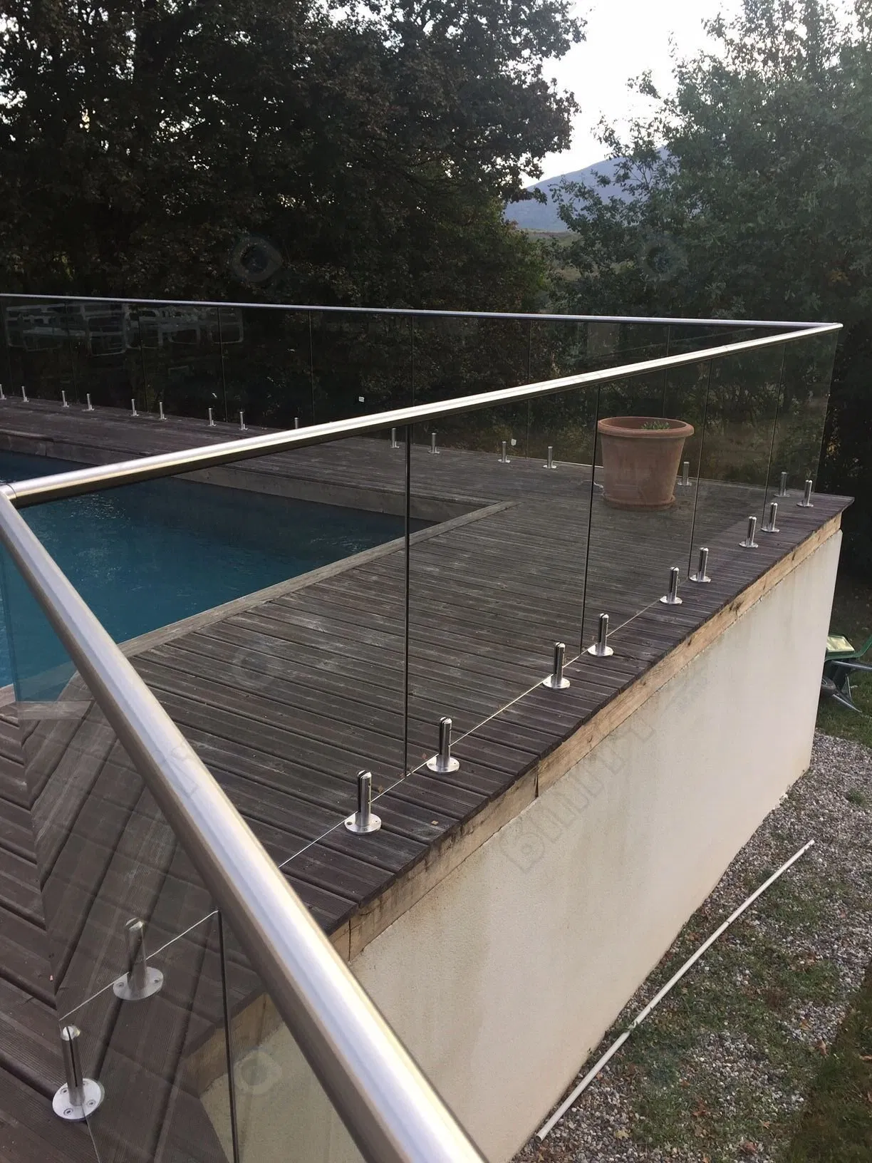 Prima Housing Pool Spigot Glass Railing Factory Wholesale Price