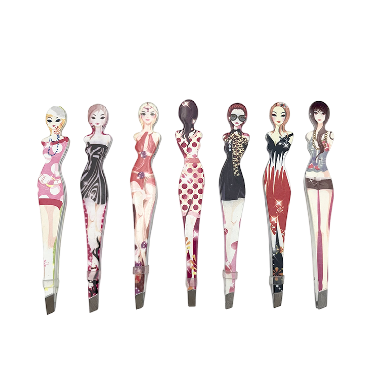 New Variety of Girls Shaped Eyebrow Clip Tweezers Stainless Steel Lady Eyebrow Tweezers