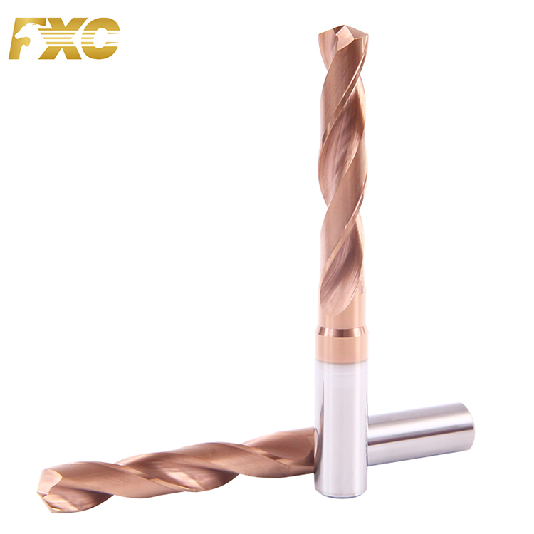 Tungsten Carbide HRC55 to 65 Carbide Twist Drill Straight Drilling Bits CNC Cutters