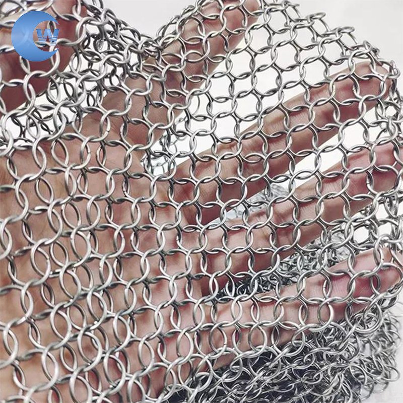 Ring Mesh Curtain /Golden Stainless/Carbon Steel Metal Ring Mesh Curtain for Space Divider