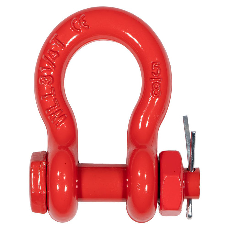 Custom Forged Carbon Steel Screw Pin Bow Shackle for Lifting