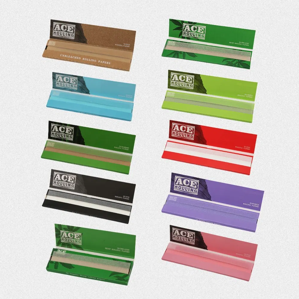 Customized 1 1/4 Cigarette Raw Unbleached Rolling Papers for Smoking