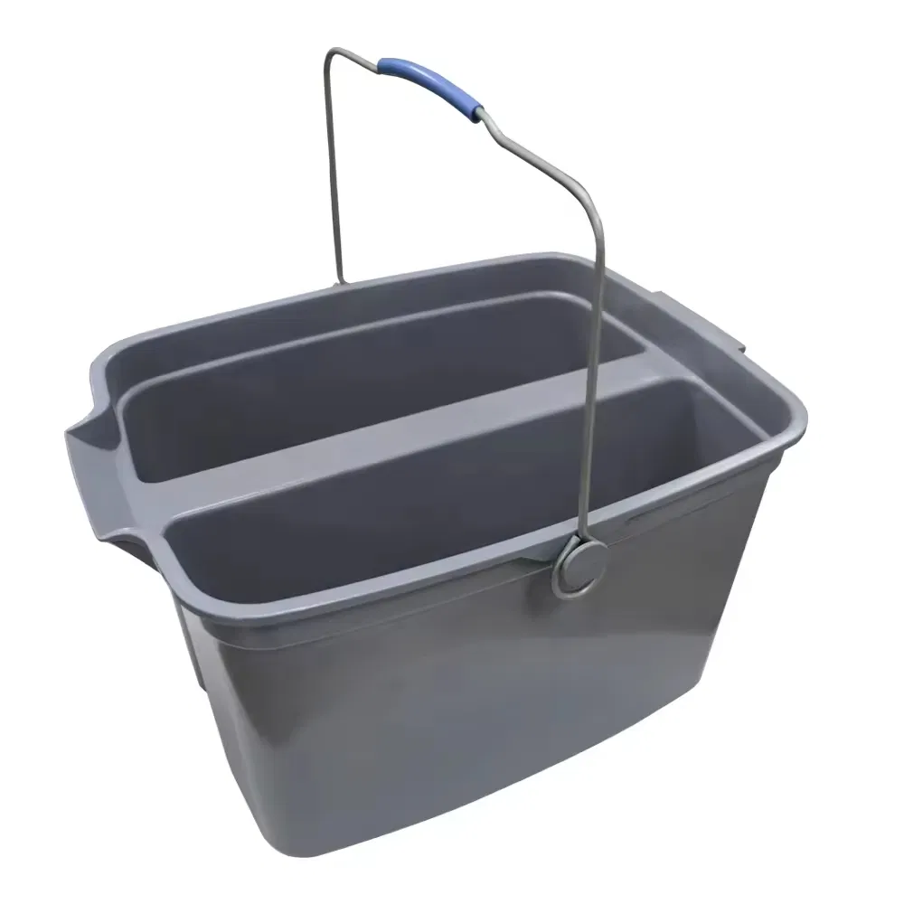 Commercial Products Double Pail Plastic Bucket for Cleaning Easy to Carry