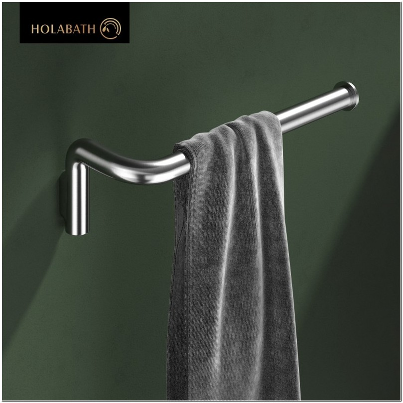 Stainless Steel Towel Holder Anti-Slip Rubber Pads Commercial Bathroom Fixture