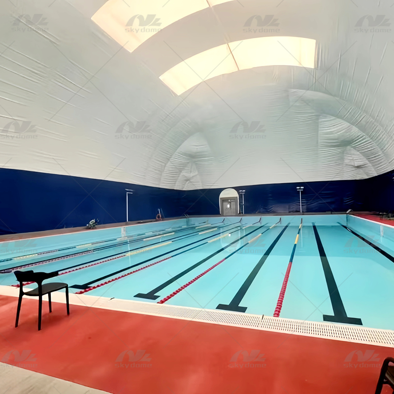 Tailored Inflatable Air Supported Structure for Recreational Swimming Pools