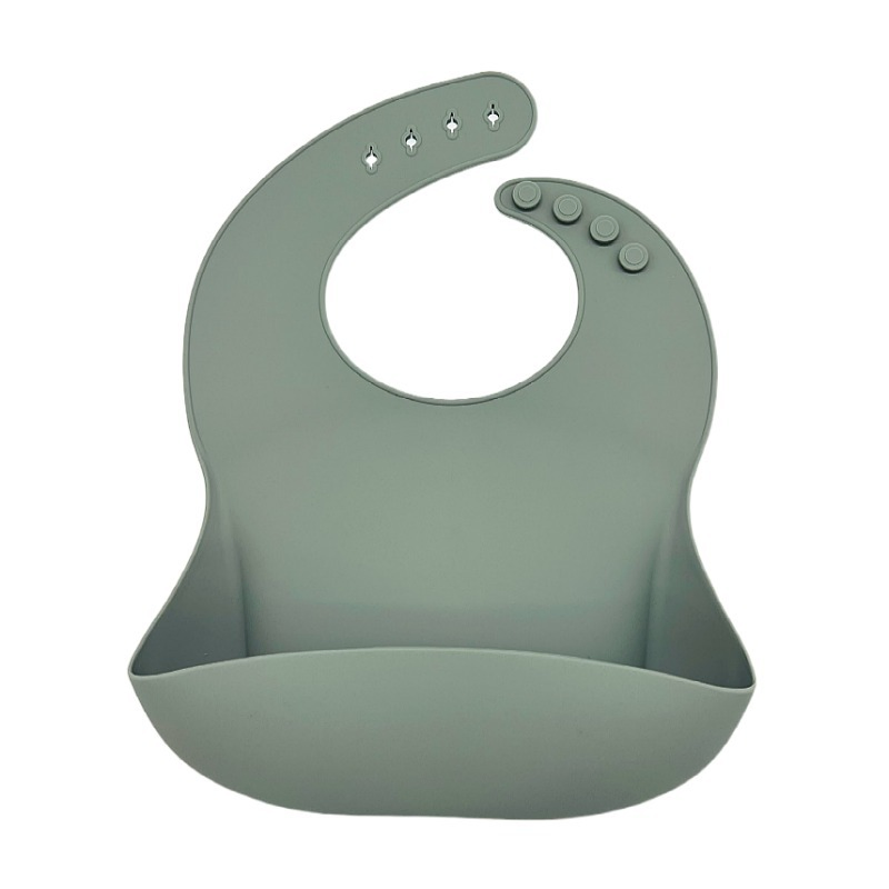 Silicone Bibs Waterproof Silicone Baby Bibs Soft Adjustable Baby Feeding