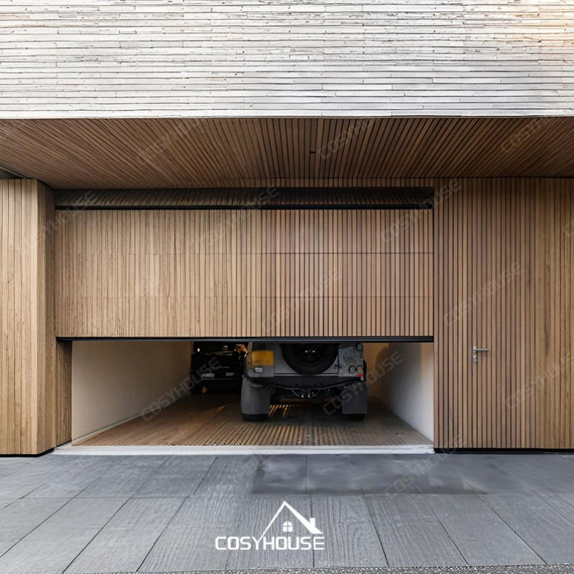 Premium Fluted Aluminum Folding Garage Door for Modern Villas with Automatic Remote