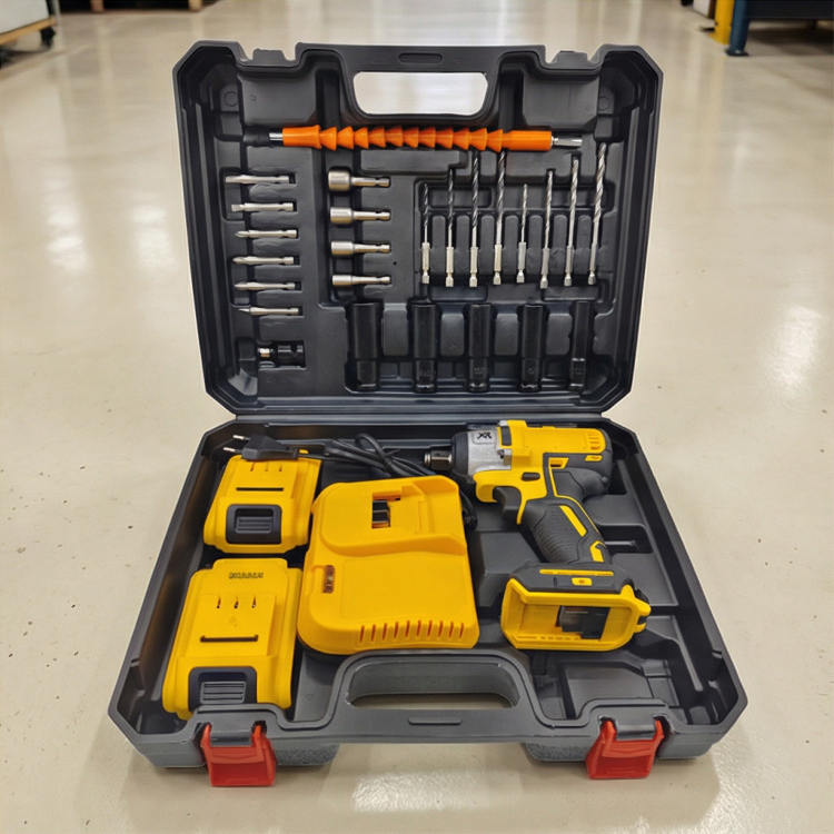 China Origin Customized Lithium Battery Drill Kit with Color Box