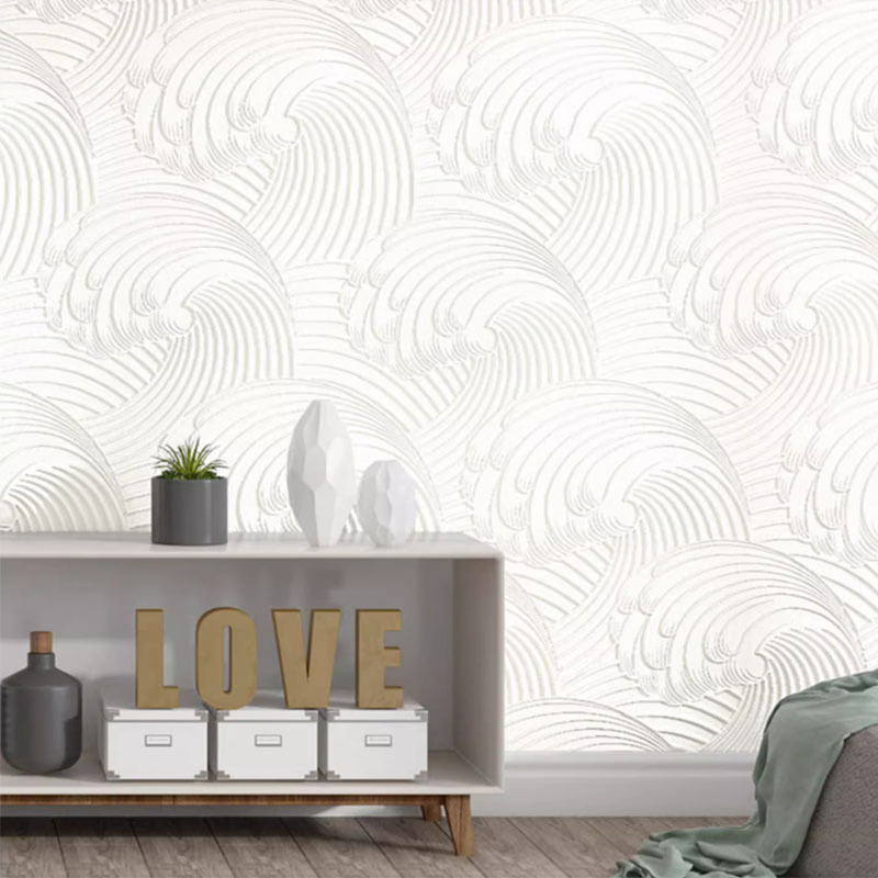 3D Fibre Texture Rose Pattern Embossed Wallpaper for Painting