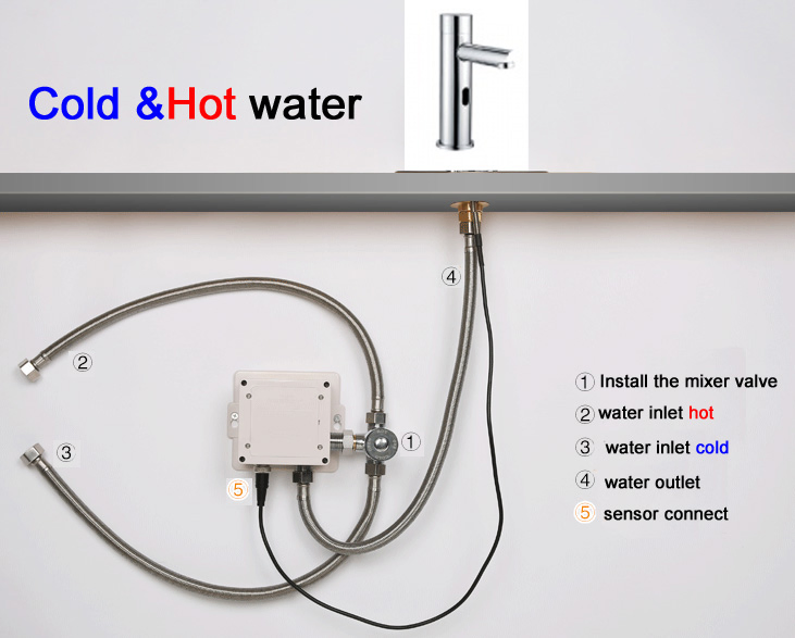 Смеситель автоматический для раковины (модель 6013)
