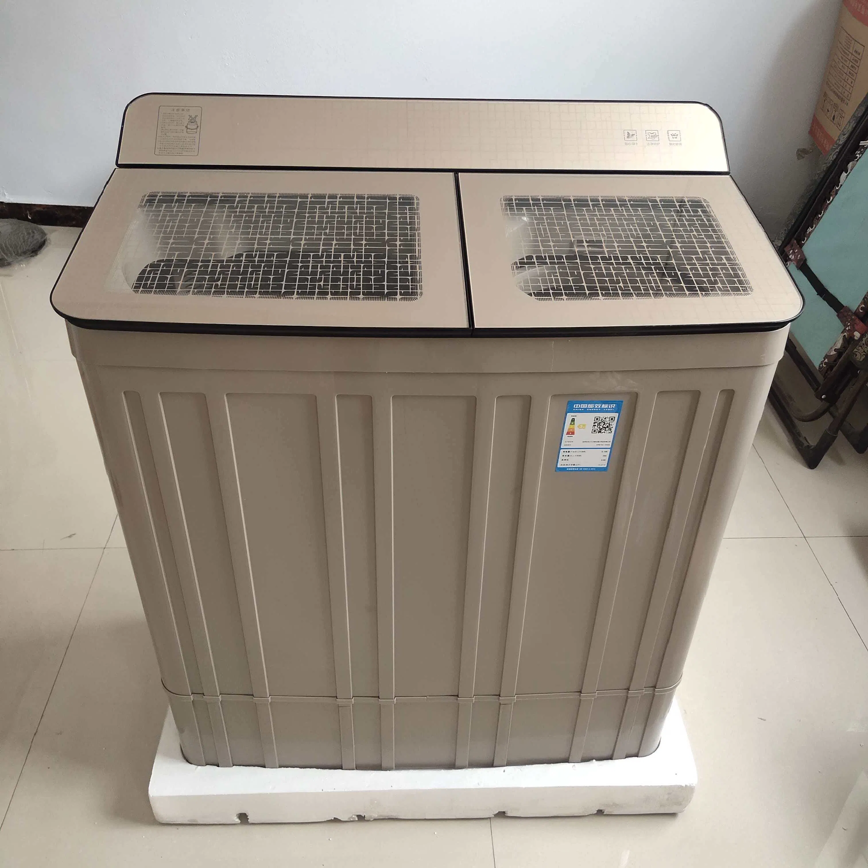 15kg High Quality Twin Tub Glass Semi-Automatic Home Washing Machine
