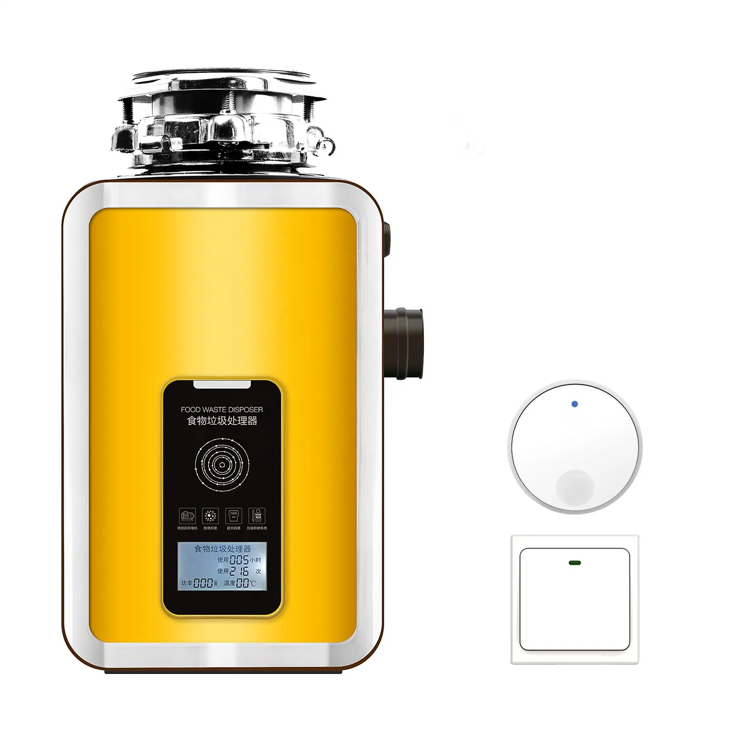 DC Motor OEM Stainless Steel Electric Kitchen Food Waste Disposer Shredder Machine