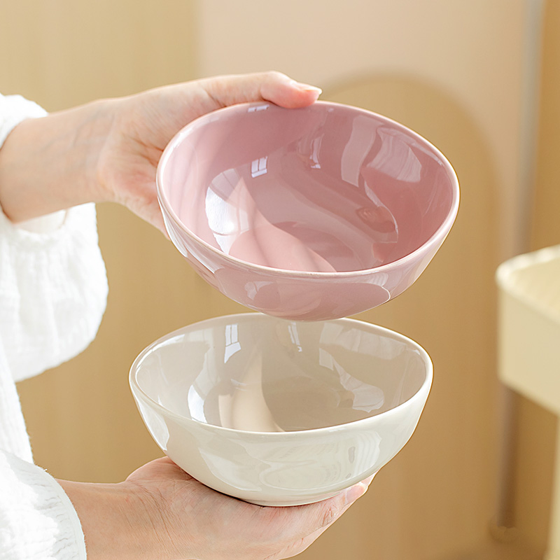 Home Restaurant Tableware Ceramic Breakfast Dessert Yogurt Ice Cream Oatmeal Bowl