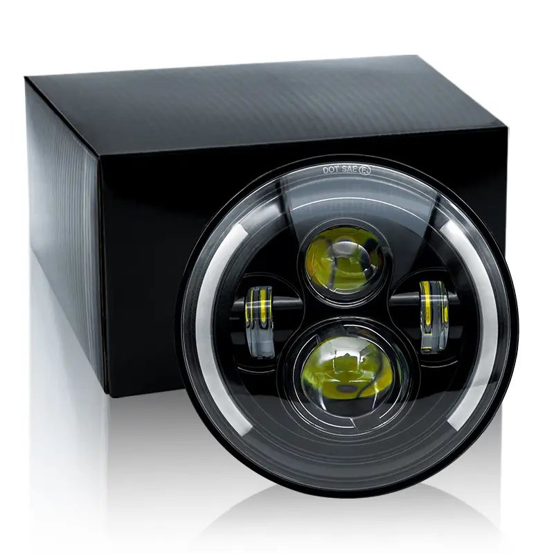 LED фара для мотоцикла 7 дюймов, полукруглая